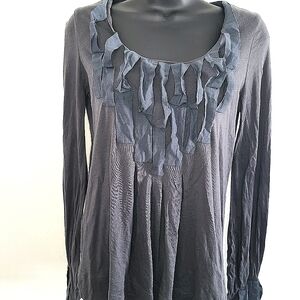 Comtoir Des Cotonniers Womens Dark Grey Pullover Shirt Size Medium